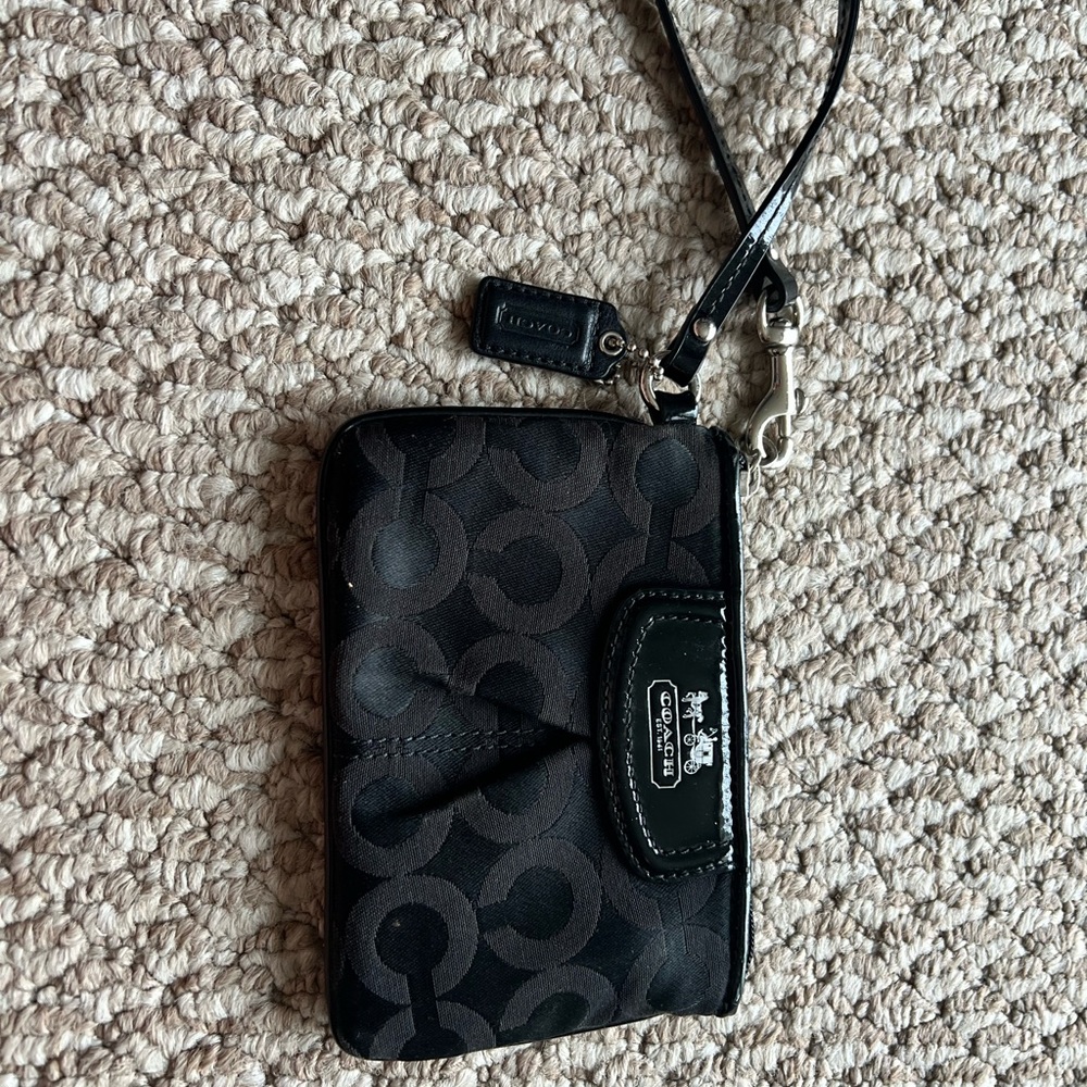 Coach Black Wristlet